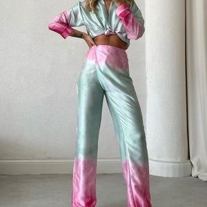 NWT Zara Tie Dye Wrap Pants